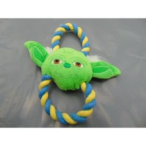 Star Wars/Lucas Films YODA Dog Rope Pull Toy Squeaker NEW